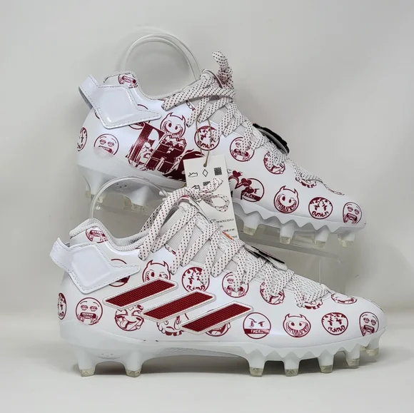 Adidas Freak 22 Big Mood DSG SM Mens Football Cleats White GZ6901 NEW Multi Sz ADIDAS FREAK 22 BIG MOOD FOOTBALL CLEATS DSG SM WHITE RED  main image 4